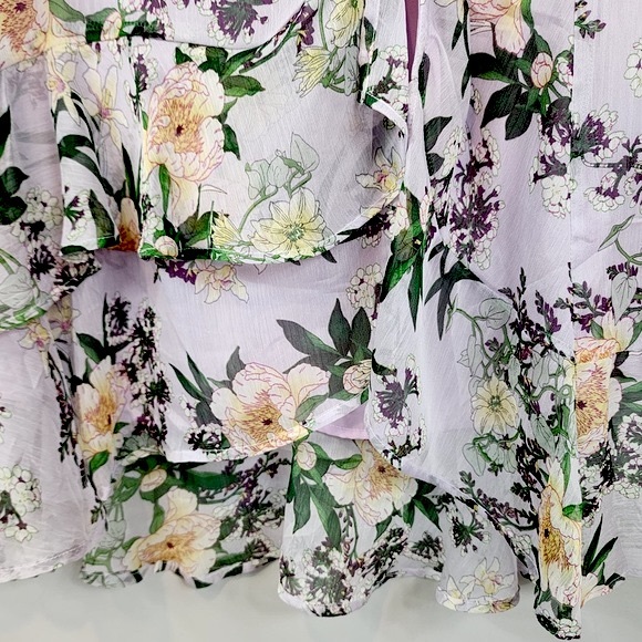 ASTR The Label Cinched Floral Mermaid Dress Sz. Large - Picture 10 of 13